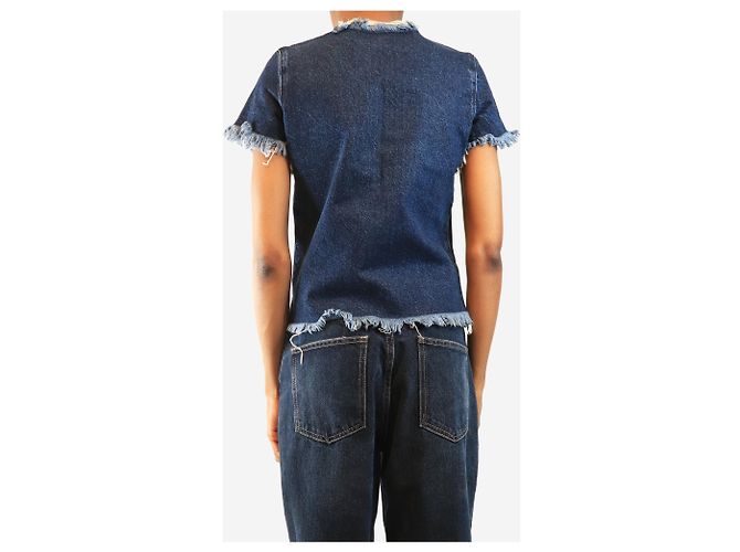 Autre Marque Top de denim azul deshilachado - talla XS - vista 2