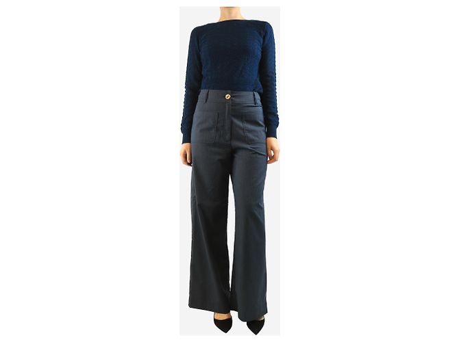 Sessun Pantalones de raya diplomática azul - talla UK 12 - vista 2