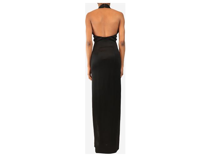 Autre Marque Schwarzes Neckholder-Maxikleid - Größe UK 6 - Ansicht 2