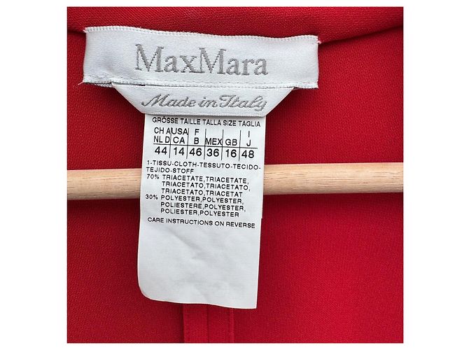 Max Mara Wickelkleid aus roter Triacetat-Mischung - Ansicht 2