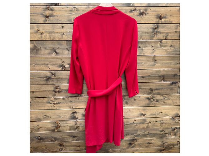 Max Mara Wickelkleid aus roter Triacetat-Mischung - Ansicht 3