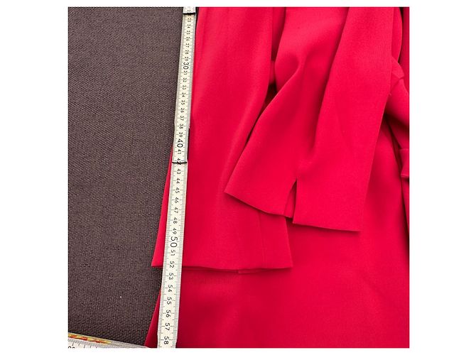 Max Mara Wickelkleid aus roter Triacetat-Mischung - Ansicht 6