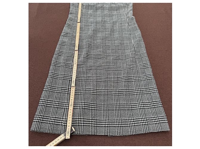 Max Mara Houndstooth Wool Blend Sheath Dress Black White - view 6
