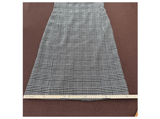 Max Mara Houndstooth Wool Blend Sheath Dress Black White - view 8