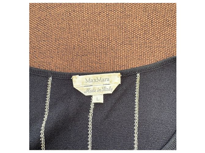 Max Mara Top de punto a rayas Negro - vista 3