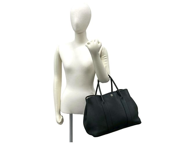 Hermès Hermes Garden Party PM Negonda Leder Tote Bag Schwarz - Ansicht 2