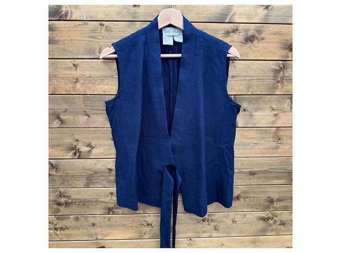 Max Mara "putra seta" Blue Silk Sleeveless Vest - view 3