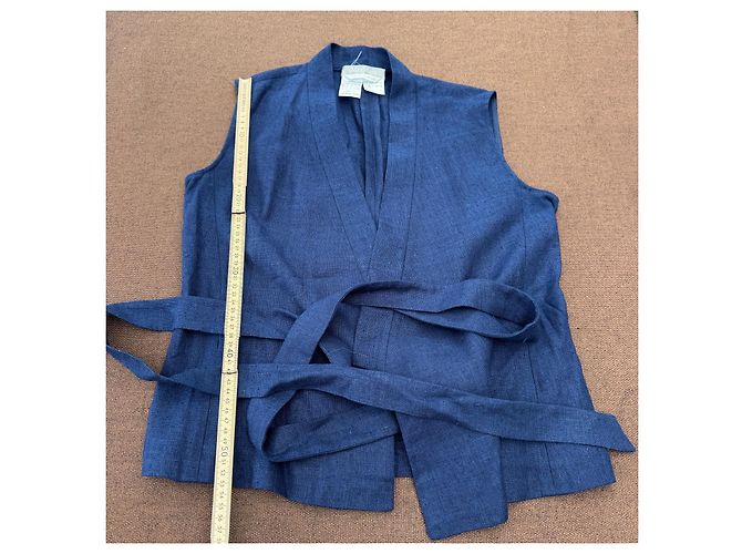 Max Mara "putra seta" Blue Silk Sleeveless Vest - view 7