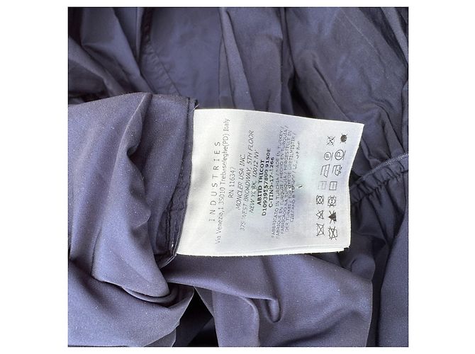 Moncler Strick- und Taffeta-Kleid Navy Dunkelblau - Ansicht 5
