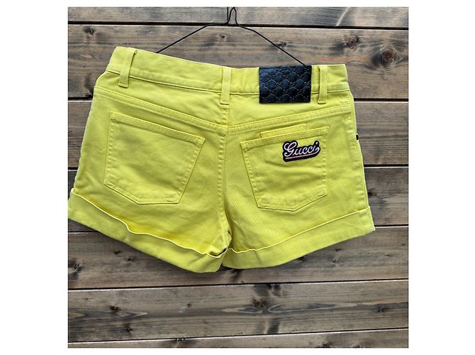 Gucci Short de denim amarillo - vista 2