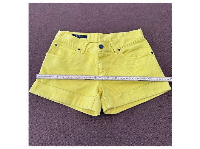 Gucci Short de denim amarillo - vista 6