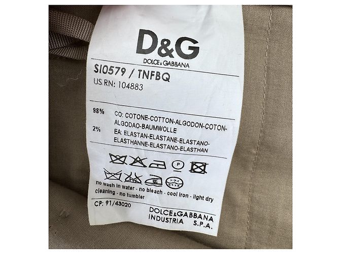 Dolce & Gabbana D&G Falda mezcla de algodón beige - vista 5