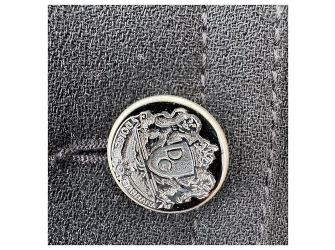 Dolce & Gabbana Saia evasê de lã virgem preta Preto Estampa de leopardo - vista 7