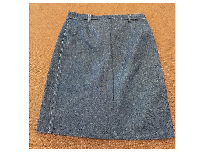 Fendi Jeans Falda Vaquera Evasé Azul - vista 2