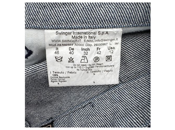 Fendi Jeans Falda Vaquera Evasé Azul - vista 3