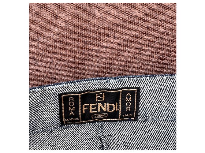 Fendi Jeans Falda Vaquera Evasé Azul - vista 4