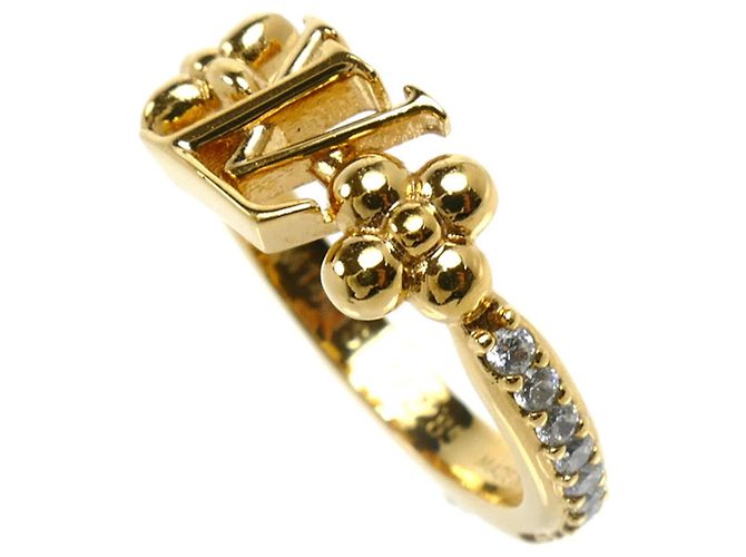 Louis Vuitton GP Rhinestone LV Iconic Band Ring Golden - Ansicht 2