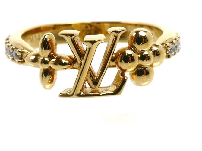 Louis Vuitton GP Rhinestone LV Iconic Band Ring Golden - Ansicht 3