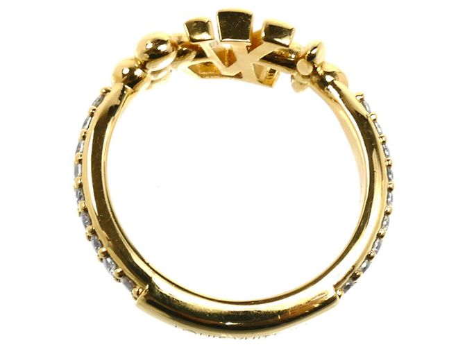 Louis Vuitton GP Rhinestone LV Iconic Band Ring Golden - Ansicht 4