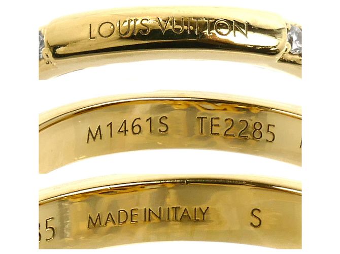 Louis Vuitton GP Rhinestone LV Iconic Band Ring Golden - Ansicht 5