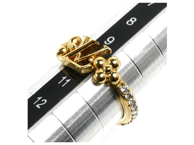 Louis Vuitton GP Rhinestone LV Iconic Band Ring Golden - Ansicht 6