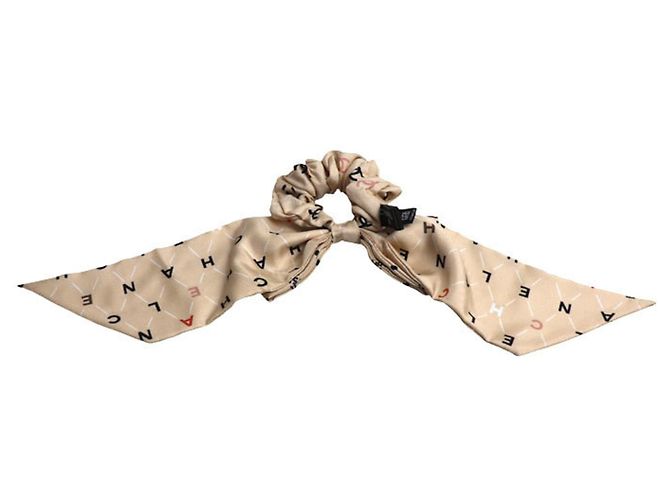 Chanel Seiden-Scrunchie mit Coco Mark Logo Beige - Ansicht 2