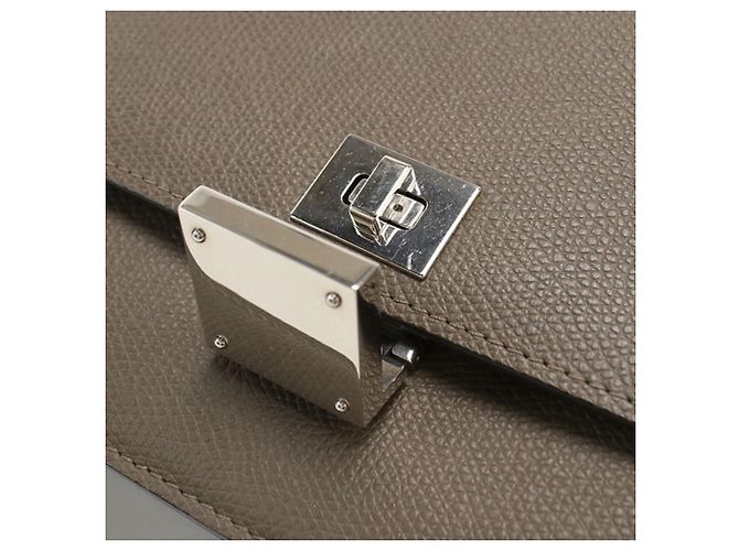 Céline Borsa a tracolla in pelle di vitello grigia Celine Marrone - vista 5
