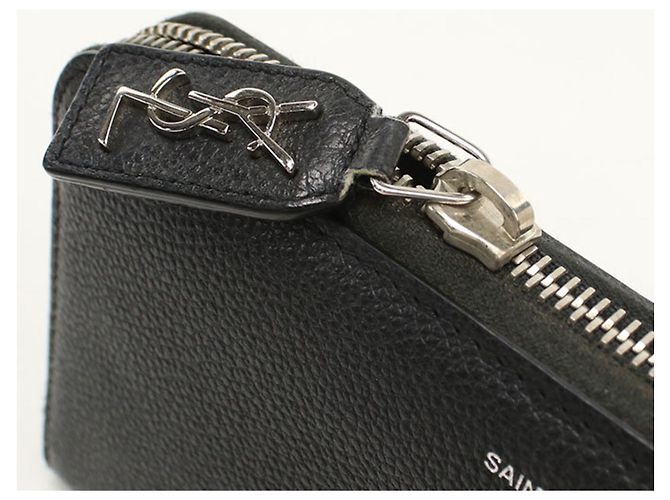 Saint Laurent Black Leather Long Wallet - view 5