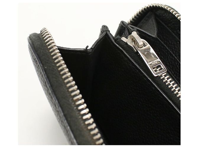 Saint Laurent Black Leather Long Wallet - view 6