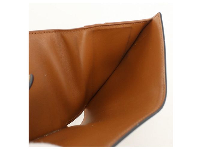 Céline Portafoglio bi-fold Celine in tela Triomphe marrone - vista 5