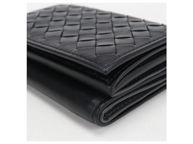 Carteira de três dobras Bottega Veneta Preto - vista 8