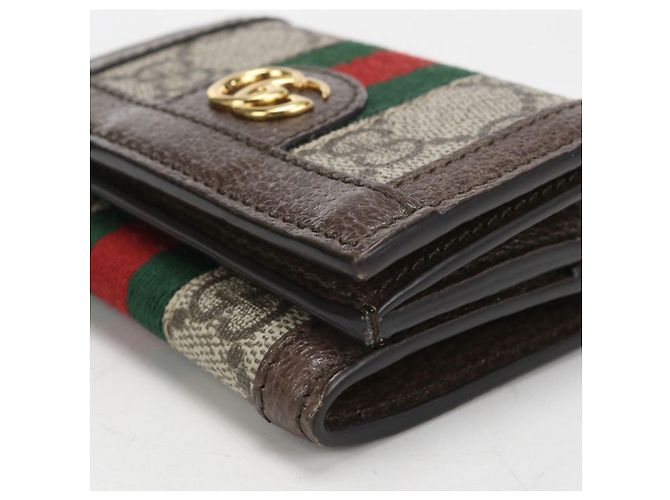 Cartera tríptico Gucci Ophidia Beige - vista 7