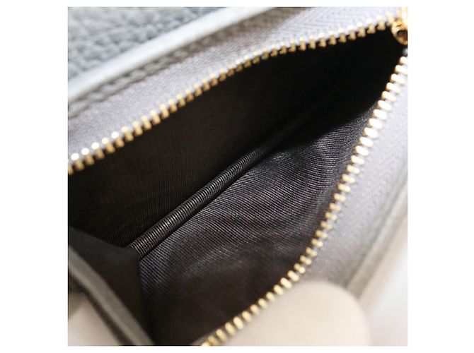 Gucci Bi-fold Geldbörse Double G Leder Grau Braun - Ansicht 4