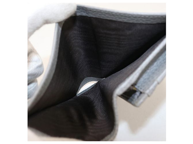 Gucci Bi-fold Geldbörse Double G Leder Grau Braun - Ansicht 5