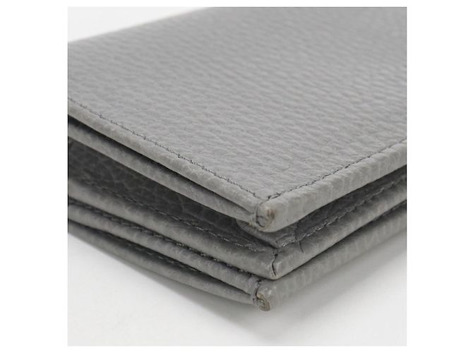 Gucci Bi-fold Geldbörse Double G Leder Grau Braun - Ansicht 6