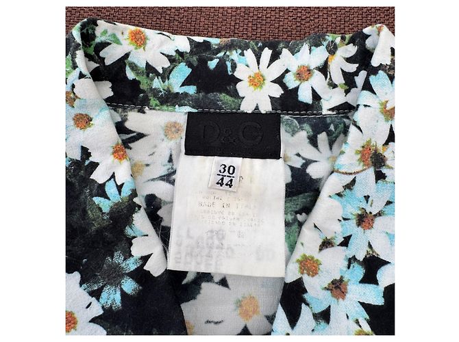 Dolce & Gabbana Camisa sin mangas estampado floral Negro Blanco Verde Amarillo - vista 3