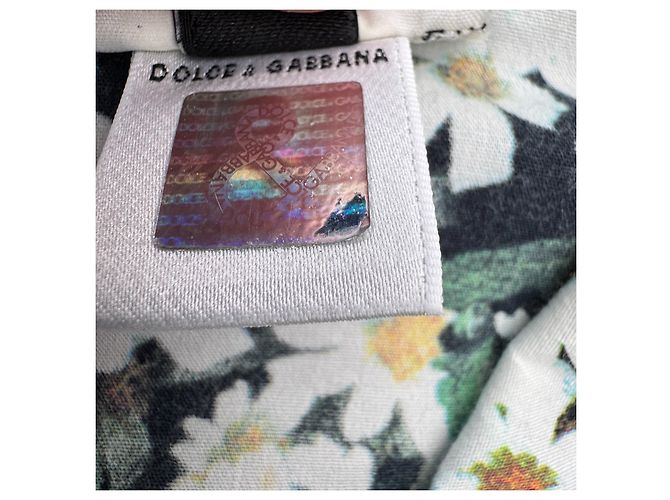 Dolce & Gabbana Camisa sin mangas estampado floral Negro Blanco Verde Amarillo - vista 5