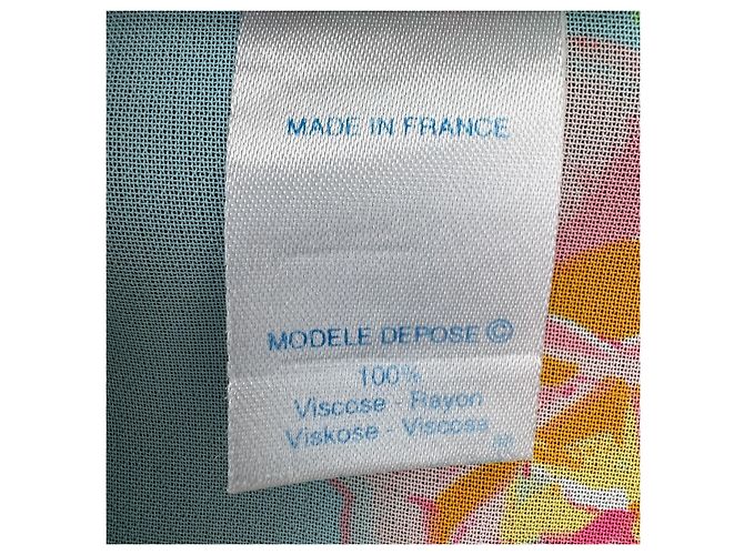 Camicia Kenzo Jungle a maniche corte stampa floreale Rosa Blu Verde Giallo - vista 4