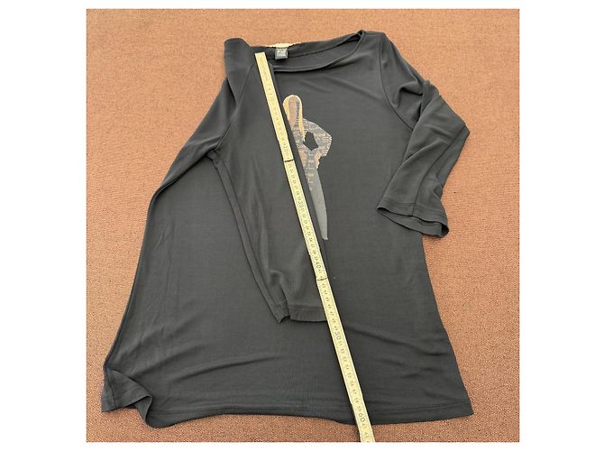 Roberto Cavalli Class Camiseta Viscosa Negra Estampado Gráfico - vista 9