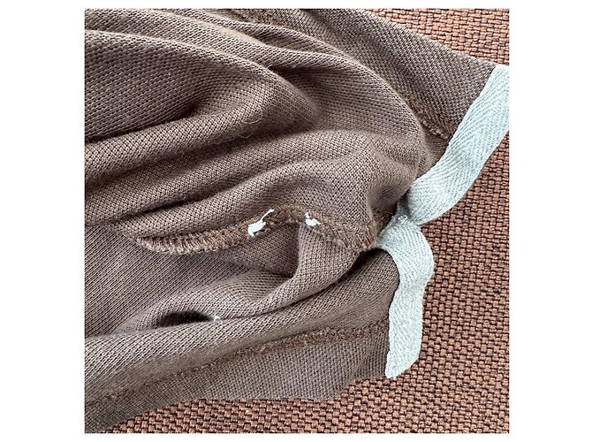 Brunello Cucinelli Polo uomo in cotone marrone - vista 4