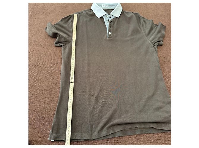 Brunello Cucinelli Polo uomo in cotone marrone - vista 6