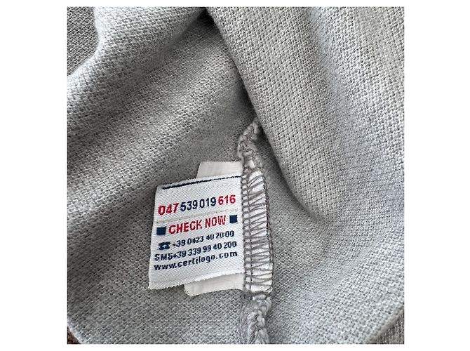 Moncler Herren Polohemd Grau mit Trikolore-Streifen - Ansicht 5