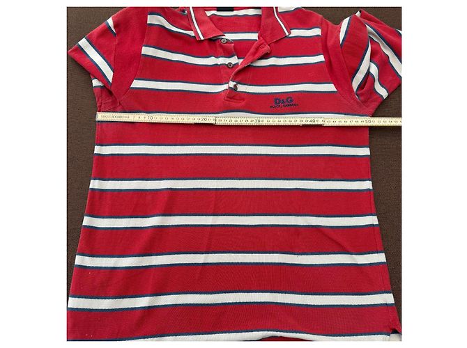 Dolce & Gabbana D&G Polo a maniche lunghe a righe Bianco Rosso Blu - vista 6
