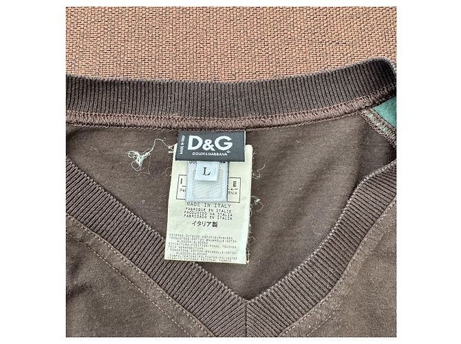 Dolce & Gabbana D&G T-shirt maniche lunghe scollo a V 'Maniac' - vista 3