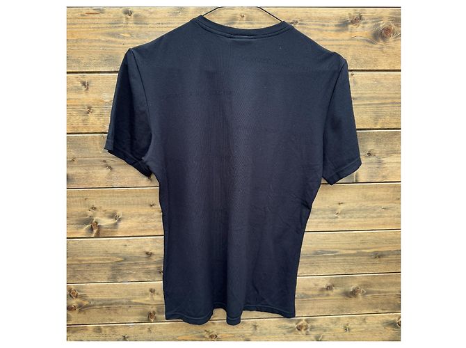 Versace Jeans Couture T-shirt nera scollo a V logo embossed - vista 2