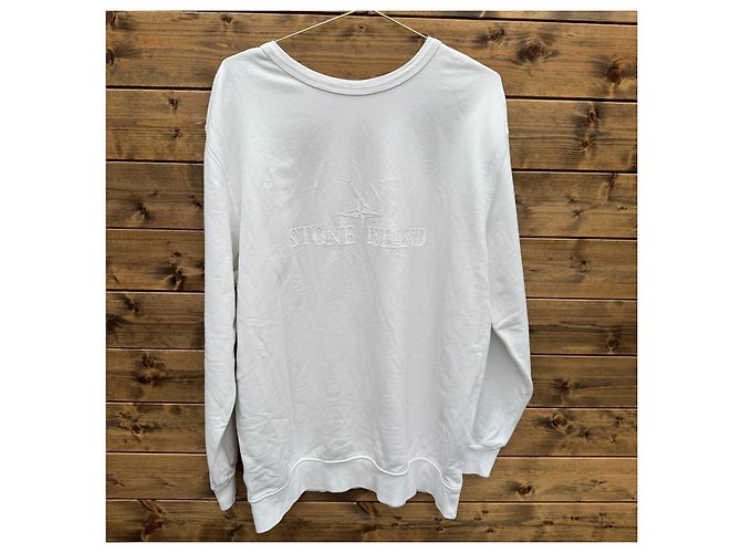 Stone Island Baumwoll-Sweatshirt Weiß - Ansicht 2