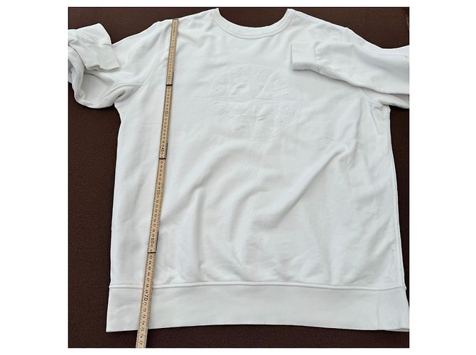 Stone Island Baumwoll-Sweatshirt Weiß - Ansicht 8