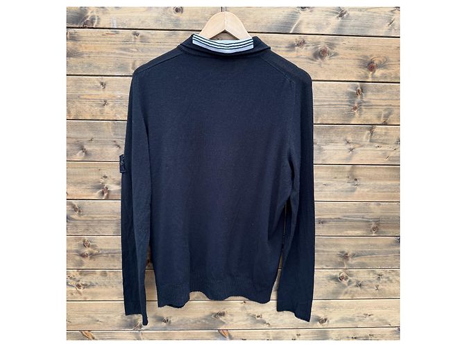 Stone Island Polo Maniche Lunghe Nero - vista 2