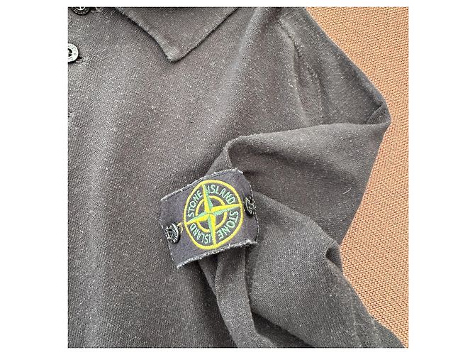 Stone Island Polo Maniche Lunghe Nero - vista 4