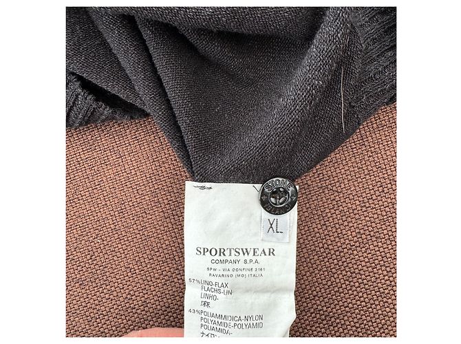 Stone Island Polo Maniche Lunghe Nero - vista 5